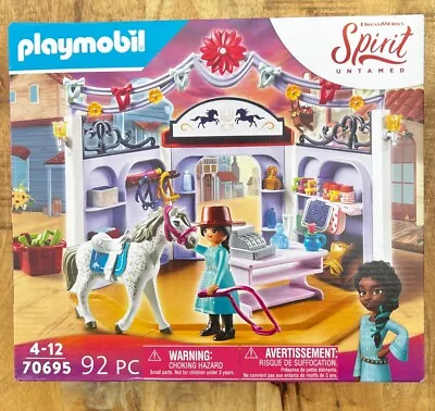 Buy Playmobil Dreamworks Spirit Untamed 70695 Horse Tack Shop Brand New & Sealed • 18£
