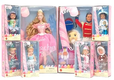 Buy 8x Mattel 2001 Nutcracker Barbie Doll With Sugarplum & Eric, Full Set Of 8, NrfB • 513.78£