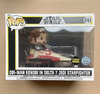 Buy Funko Pop Star Wars Obi-Wan Kenobi In Delta 7 Jedi Starfighter #641 (Box Damage) • 39.99£