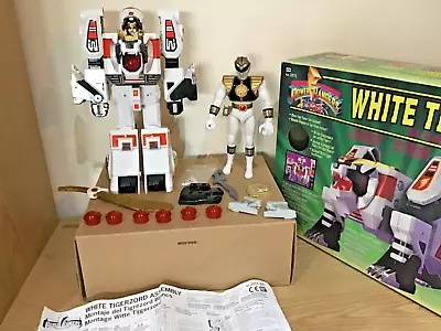 Buy Power Rangers Mighty Morphin White Tigerzord 100% Complete +Works Bandai94 V.VGC • 99.99£