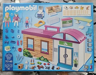 Buy Playmobil Vet Clinic (70146 City Life Playset) Brand New And Sealed Large Set • 22£