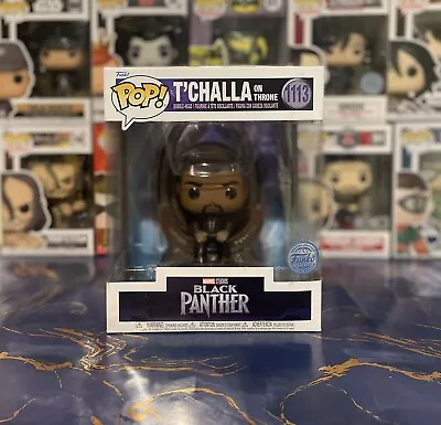 Buy Funko Pop! #1113 T’Challa On Throne - Black Panther - Special Edition • 5£