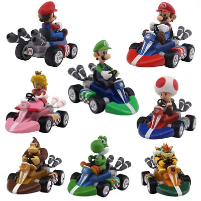 Buy Super Mario Nintendo Wii Luigi Princess 12cm Pull Back Racer Go Kart Car Toy NEW • 41.99£