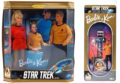 Buy 1996 Mattel 15006 Star Trek 30 Years Barbie & Ken Gift Set Of 2 Dolls + Watch • 50.69£