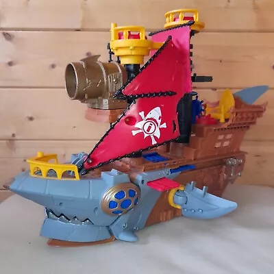 Buy Imaginext Shark Bite Big Large Pirate Ship - WORKING CANNON AND BITING MOUTH • 22.99£