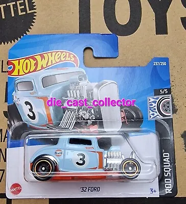 Buy HOT WHEELS 2022 P Case '32 FORD GULF LIVERY Boxed Shipping Comb Post ROD SQUAD • 2£