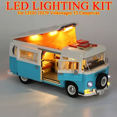 Buy LED Light Kit For Volkswagen T2 Camper Van Creator - Compatible With LEGOs 10279 • 23.98£