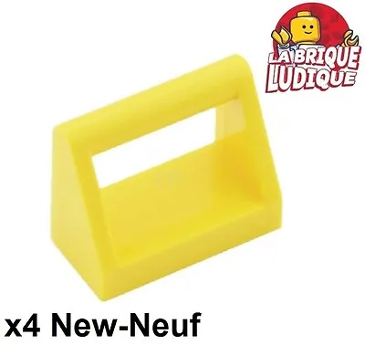 Buy LEGO 4x Tile Modified 1x2 Backrest Handle Handle Handle Yellow/Yellow 2432 NEW • 1.15£