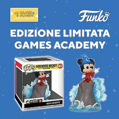 Buy Funko Pop 481 Sorcerer Mickey Mouse 20cm Movie Moments Games Academy Limited Ed • 101.75£