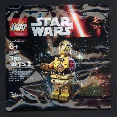 Buy NEW LEGO C-3PO MINIFIG POLYBAG SET 5002948 Sealed Promo Star Wars Red Arm Figure • 22.06£
