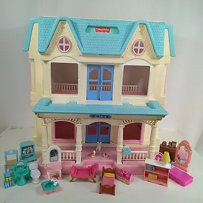 Buy Fisher Price 6364 Loving Family 1993 Folding Dolls House Accessories Folding • 32.94£