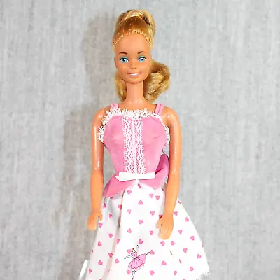Buy BARBIE MATTEL Doll Fashion 1980s Vintage Tanned Ponytail Blonde Pink Dress • 30.13£