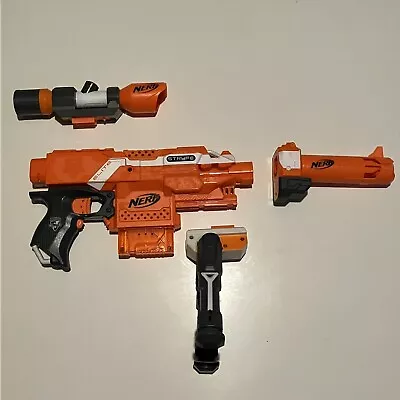 Buy Nerf N Strike Elite Stryfe Blaster Gun Orange With All Attachments A0200EU4  • 22£