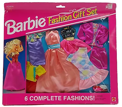 Buy Vintage 1993 Barbie 6 Fashion Gift Set / 6 Outfits / NrfB / Mattel 68073 • 83.15£