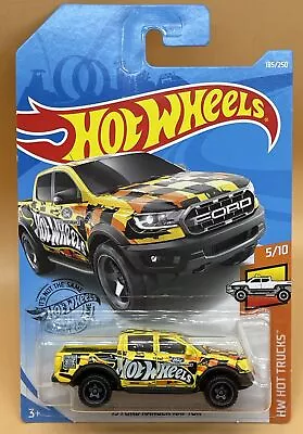 Buy Hot Wheels Ford Ranger Raptor 5/10 Trucks Yellow Long Card ‘19 185/250 New FYB56 • 8.99£