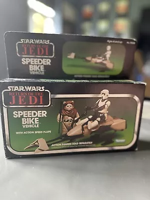 Buy Star Wars Rotj Speeder Bike Vehicle By Kenner Complete In Excellent Condition • 50£