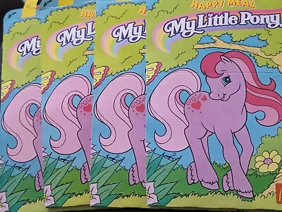 Buy My Little Pony 1998. Set Of 4 Toys And Box's Bnip McDonalds Happy Meal Toys 25yr • 16£
