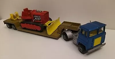 Buy Matchbox SuperKings K17-23 Scammell Tractor Trailer W/ Bulldozer Red Cab  • 27.20£