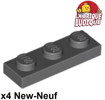 Buy LEGO 4x 1x3 3x1 Flat Plate Dark Grey/Dark Bluish Gray 3623 NEW • 1.15£