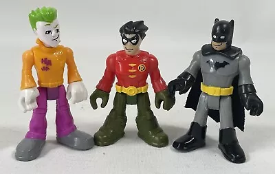Buy Imaginex DC Super Friends Figures Bundle-Batman Joker  Robin - Fisher Price • 5.95£