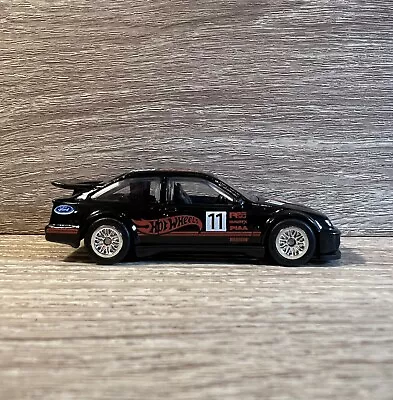 Buy Hot Wheels 87 Ford Sierra Cosworth Black Custom Real Rider Rubber Tyres • 10£