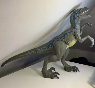 Buy Mattel Jurassic World Super Colossal Velociraptor Green Large Dinosaur Figure • 24.99£
