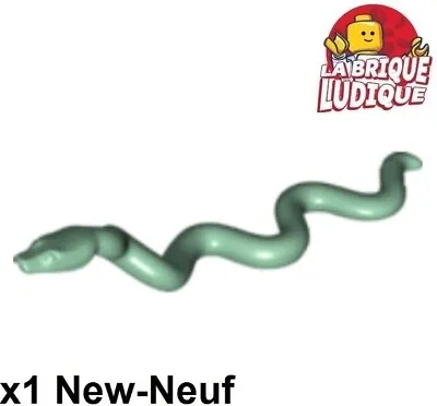 Buy LEGO 1x Animal Snake Wide Wave Green Blade Sand/Sand Green 38801 NEW • 1.67£
