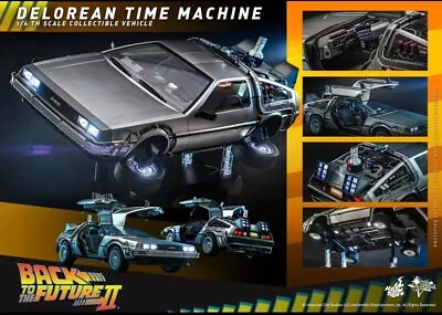 Buy Back To The Future II Delorean Time Machine 1/6 Scale Hot Toys - Brand New • 999.99£