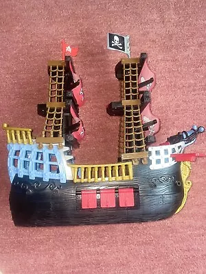 Buy Imaginext Pirate Ship Fisher Price Mattel Toy Boat Figure Playset Red Sails • 18£