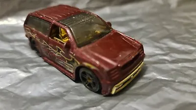 Buy Rare 2002 Hot Wheels Boom Box SUV Burgundy With Flames 1:64 Low Rider First Edit • 3.20£