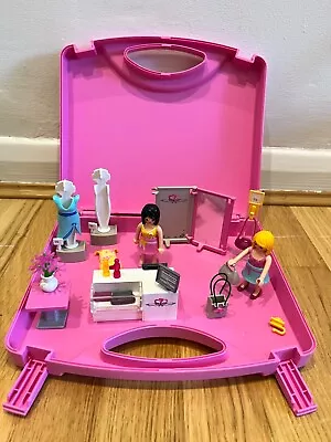 Buy Playmobil 5611 City Life Clothes Shop Boutique In Pink Carry Case *VGC* • 0.99£