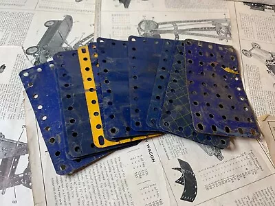 Buy MECCANO 5x9-HOLE METAL PLATES. SET OF 11. VINTAGE, USED CONDITION. • 4.65£