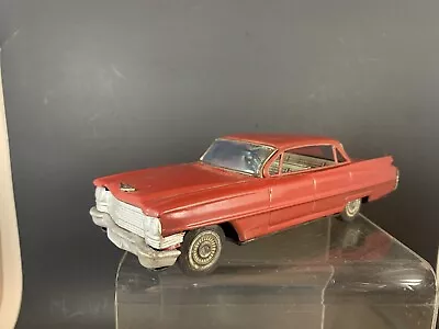 Buy Vintage 1950s Red Bandai Japan Tin Litho Cadillac Car Friction Works MCM Toy • 61.56£