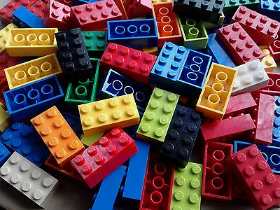 Buy LEGO BRICKS 2x4 VARIOUS MIXED COLOURS 100 NEW BUNDLE JOBLOT • 17.99£