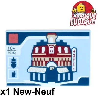 Buy LEGO 1x Tile Decorated 2x3 Plate Cafe Corner Hotel 10182 26603pb001 NEW • 1.37£