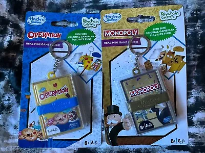 Buy Hasbro Keychain Mini Travel Board Games Monopoly + Operation - Free Shipping • 6£