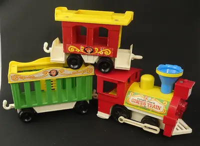 Buy VINTAGE FISHER PRICE CIRCUS TRAIN 1970's,  WORKING TOOT TOOT Incomplete • 12.95£