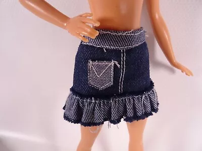 Buy Barbie Fashion Fashion Clothing Chic Jeans Skirt For Dress Dolls Rare (9712) • 7.15£