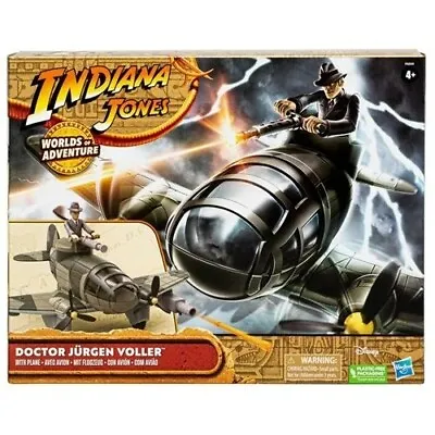 Buy Indiana Jones Worlds Of Adventure Doctor Jurgen Voller With Plane Action Figure • 17.99£