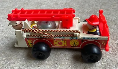 Buy Vintage Baby Childs Toy Fisher Price  Fire Engine 1970s • 5.99£