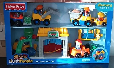 Buy Fisher Price Little People Car Wash Gift Set  6 Figures And 7 Vehicles HTF BNIB • 45£