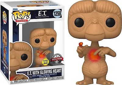 Buy FUNKO POP E.T. Vinyl Figure : E.T. With Glowing Heart #1258 GITD SE • 18.79£
