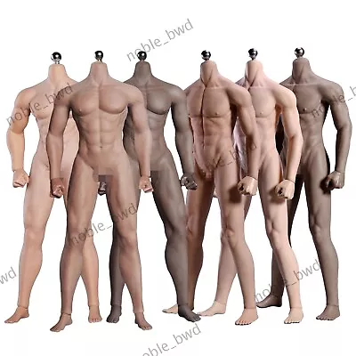 Buy 1/6 Seamless Muscular Male Figure Body Action Doll 12  Fit Phicen Hot Toys Head • 58.40£