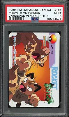 Buy PSA 9 MINT 1999 Pokemon Bandai Carddass Vending S5 - Meowth Vs Persian #164 • 53.76£