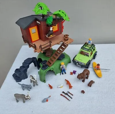 Buy Playmobil Mixed Bundle. Treehouse, Animals, Figures, Jeep, Canoe & Accessories. • 24.99£