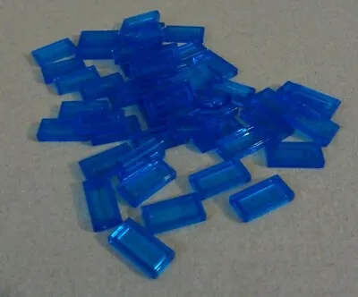 Buy LEGO 35386/3069 Transparent 1x2 Dark Blue Flat Tiles X50 Bricks Parts & Pieces • 4.89£