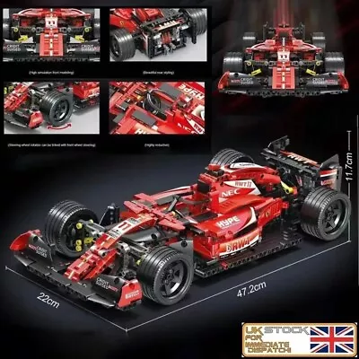 Buy Fit Legos Technic Car F1 Formula 1 Red Racing Building Blocks Model Birthday Gif • 44.99£