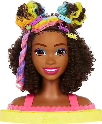 Buy Toys Barbie - Totally Hair Deluxe Styling Head Black /Toys NEW • 40.90£