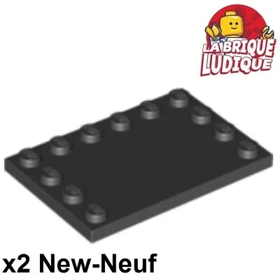 Buy LEGO 2x Tile Modified Smoothplate 4x6 Studs On Edge Black/black 6180 NEW • 1.02£