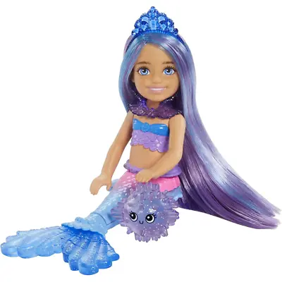 Buy Barbie Mermaid Chelsea Mermaid Doll With 2 Pets Treasure Chest & Accessories • 14.99£